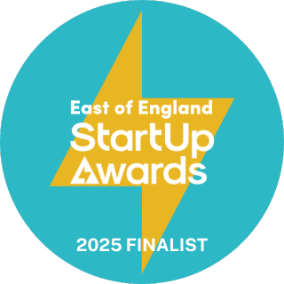 East of England Start Up Awards 2025 Finalist badge